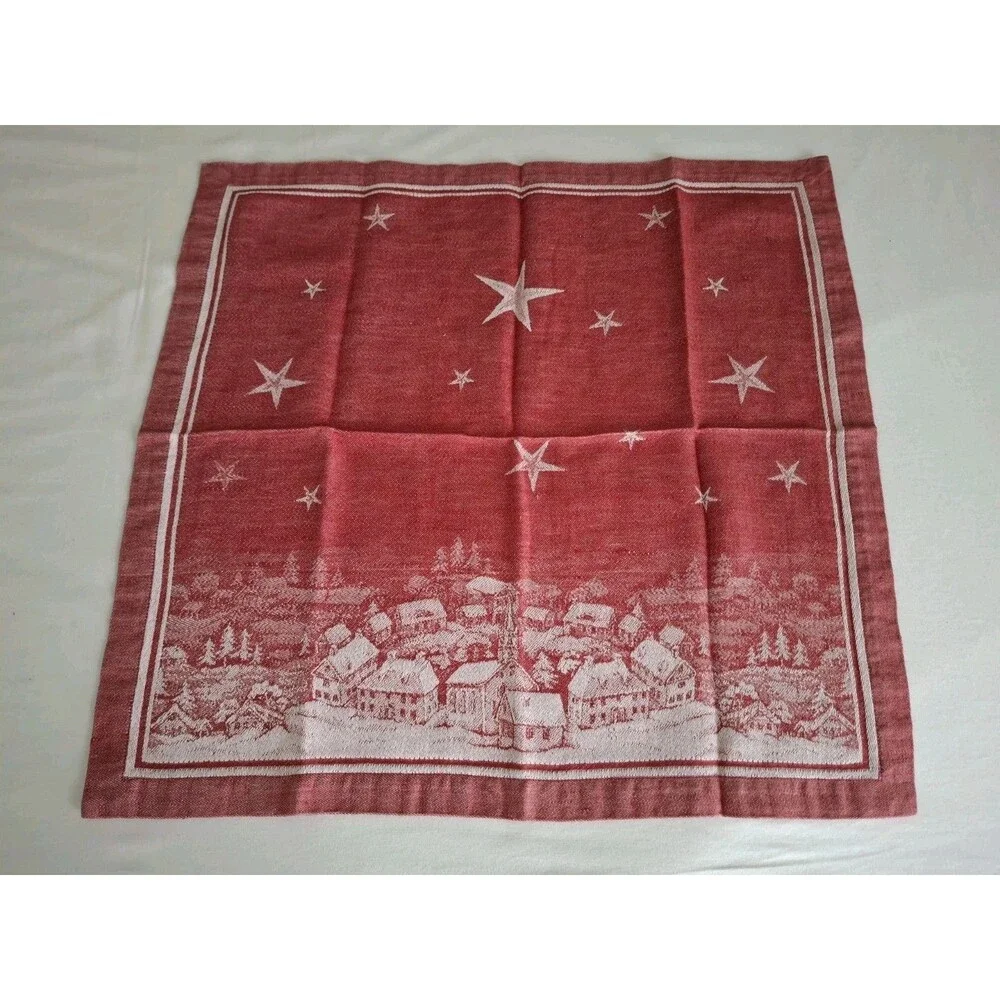 Williams-Sonoma “Twas the Night Before Christmas” Jacquard Napkin Set Of 4 NWOT